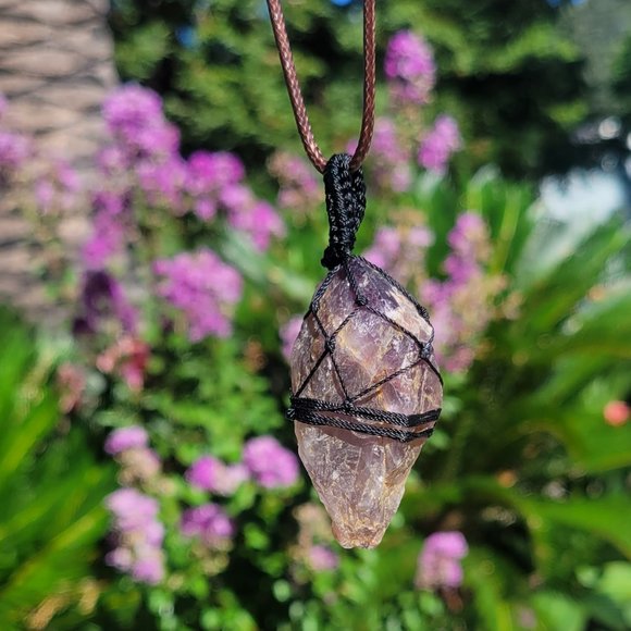 Amethyst Corded Pendant - Picture 1 of 2